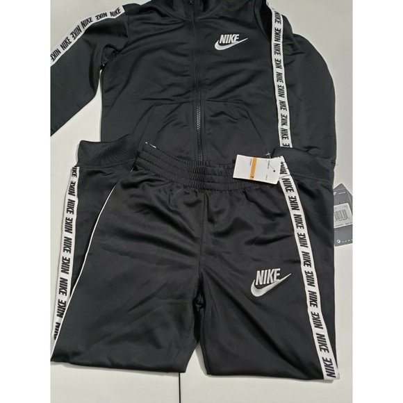 Nike 2-Pc Logo Track Suit Jacket & Pants Set Boys Size 7 Black 86D699-023 - Picture 2 of 10